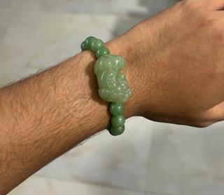 和田玉貔貅手链太绝了!复古百搭款上手超显气质