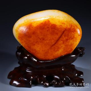 和田玉原石摆件 净高13厘米.长15.4